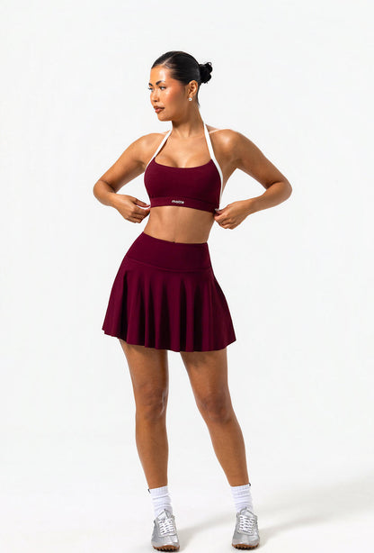 Lounge Tennis Skirt - Burgundy