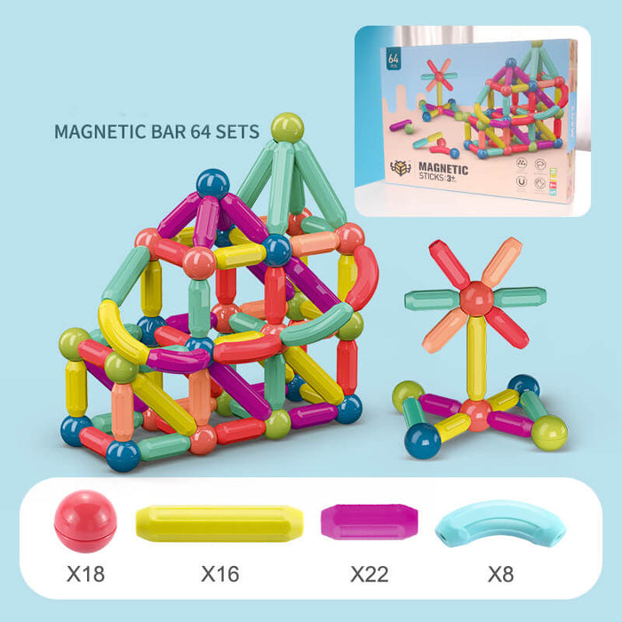 Magnetic Sticks And Balls Building Set | Magnetic Building Toy Set