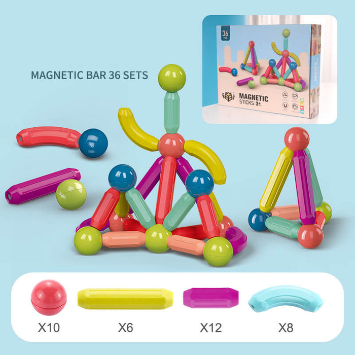 Magnetic Sticks And Balls Building Set | Magnetic Building Toy Set