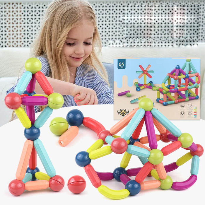 Magnetic Sticks And Balls Building Set | Magnetic Building Toy Set