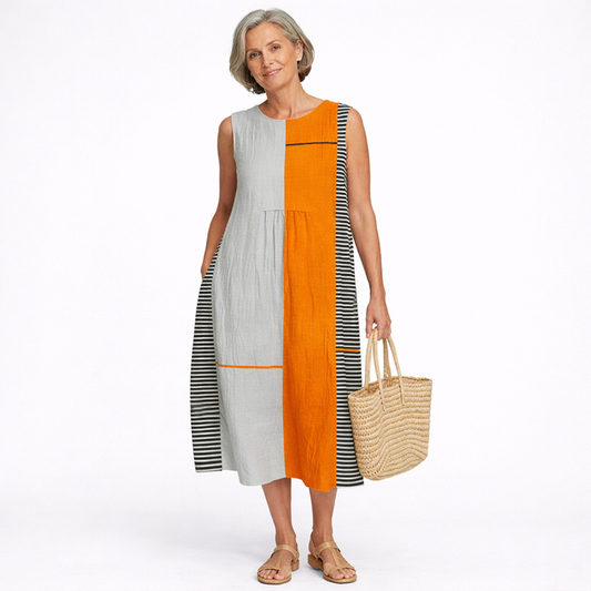 May | Colorblock Midi Dress