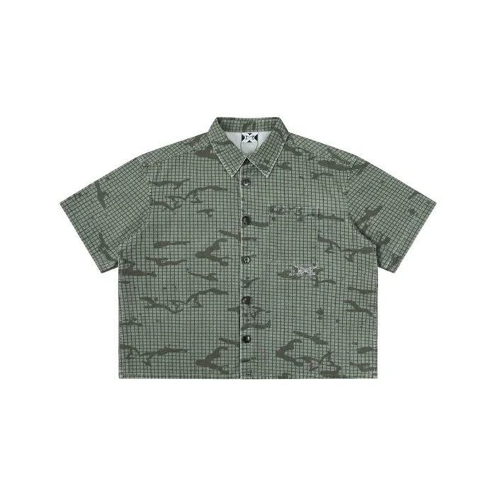 MERTRA Grid Camo Shirt Green