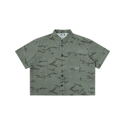 MERTRA Grid Camo Shirt Green