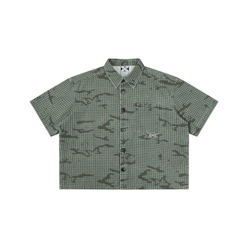 MERTRA Grid Camo Shirt Green
