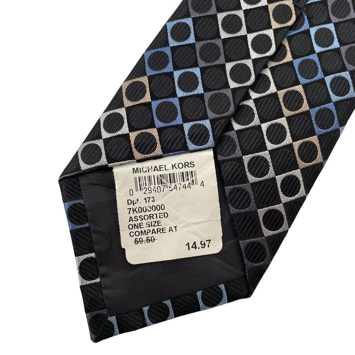 Michael Kors Black Circle Pattern Silk Tie