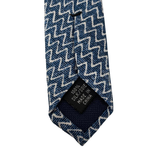 Michael Kors Blue Geometric Pattern Silk Tie