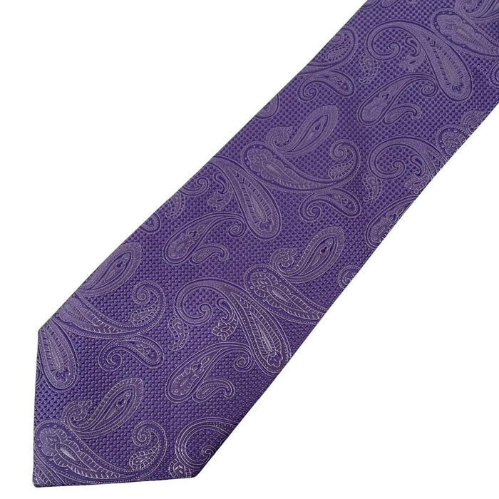 Michael Kors Purple Paisley Silk Tie
