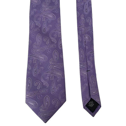 Michael Kors Purple Paisley Silk Tie