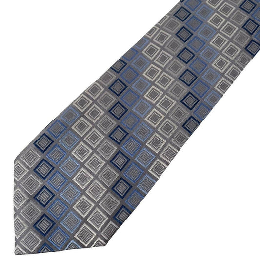 Michael Kors Grey and Blue Silk Tie