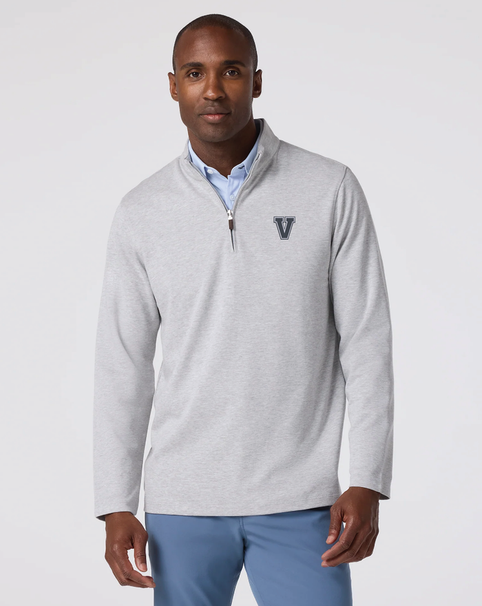 Mizzen & Main KPI Quarter Zip - Light Heather Grey