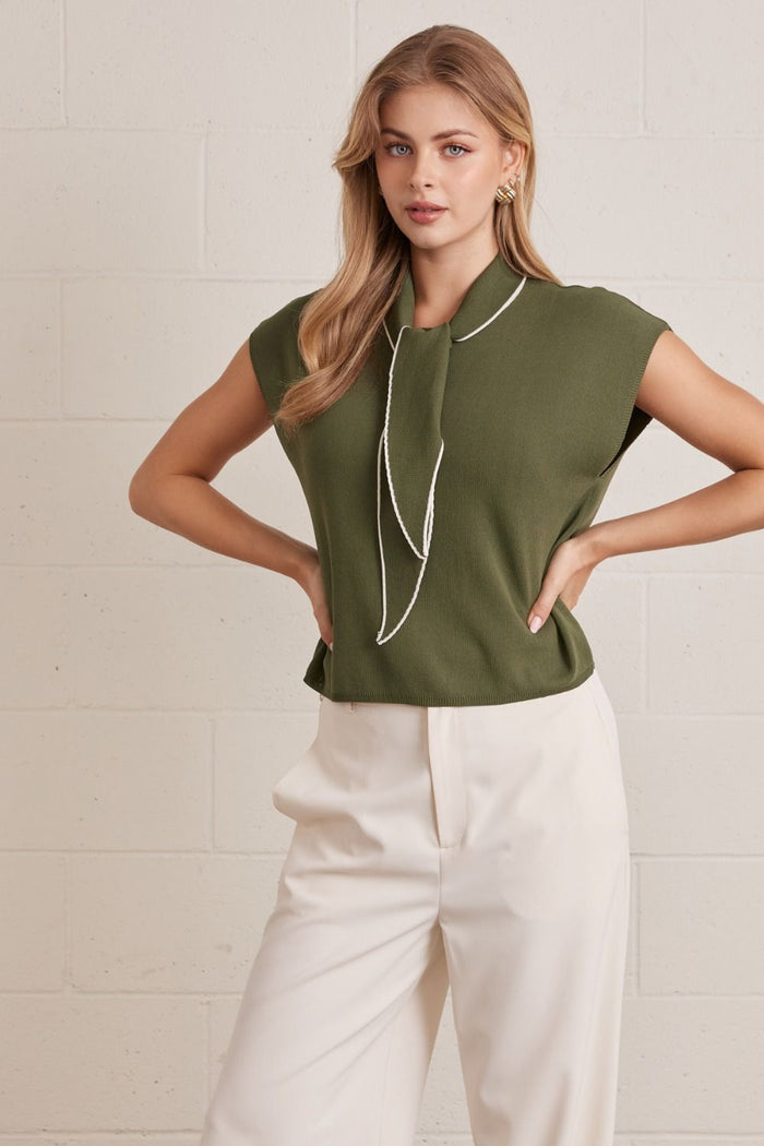 Moment To Shine Top in Olive