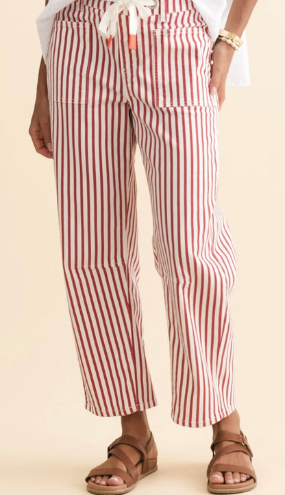 Monaco Carter Barrel Jeans Navy Stripe