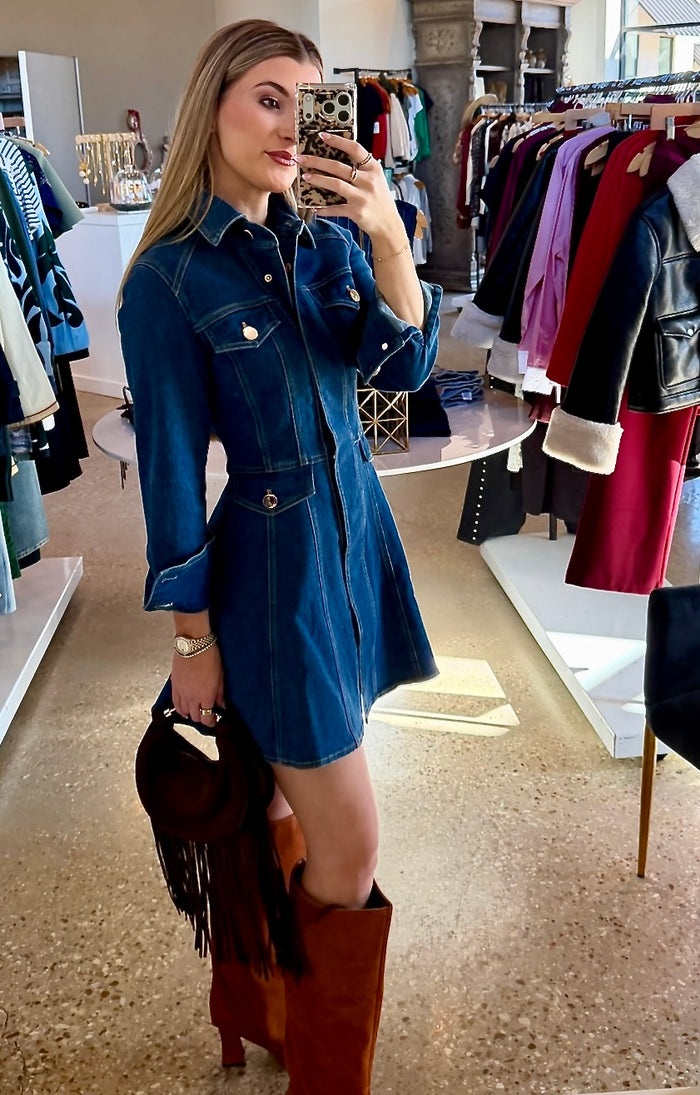 Navy Daniela Denim Mini Dress