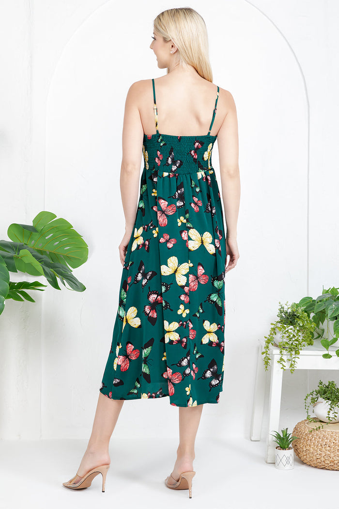 Out Of Town Dress Butterfly Green