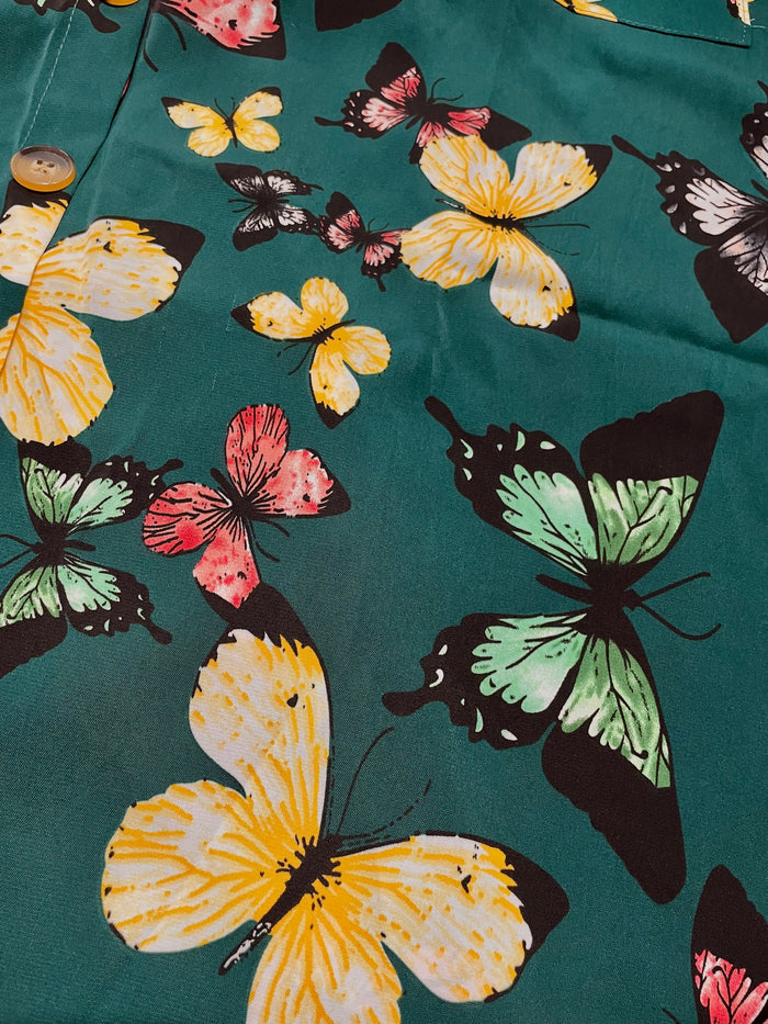 Out Of Town Dress Butterfly Green