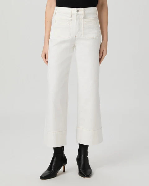 Paige Denim Anessa Wide Leg Jean in Toasted Ecru