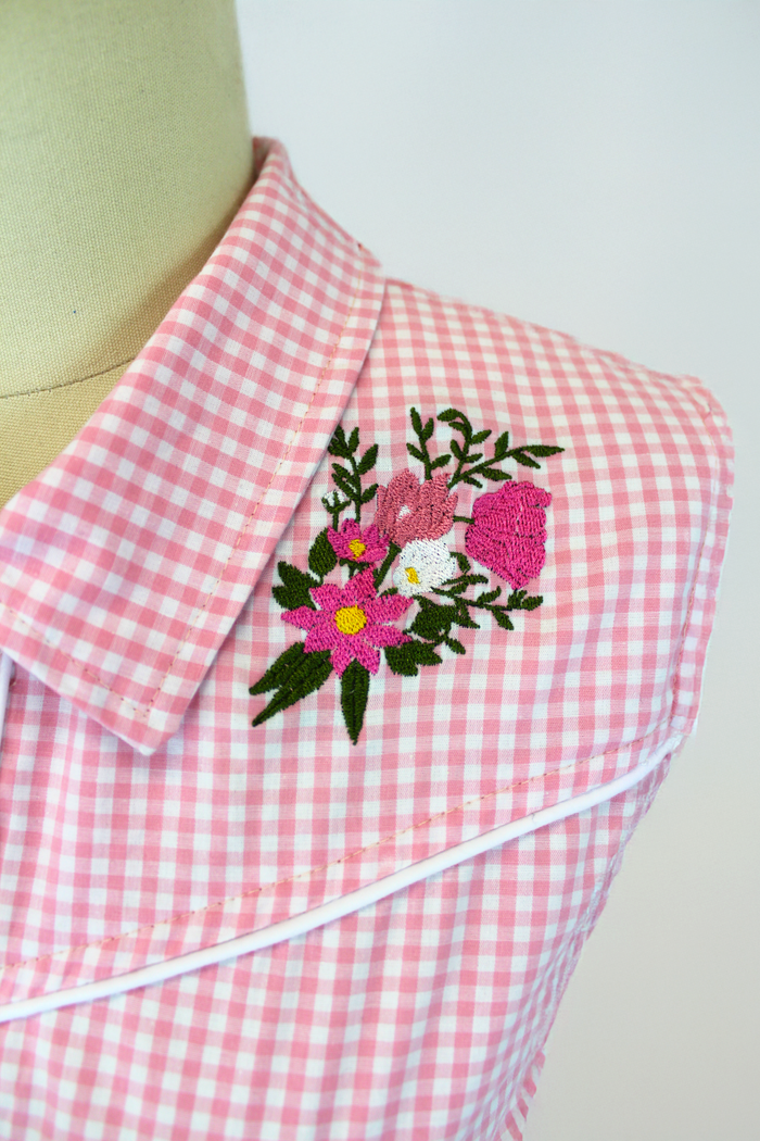 Pink Gingham Sleeveless | Western Rockabilly Dress
