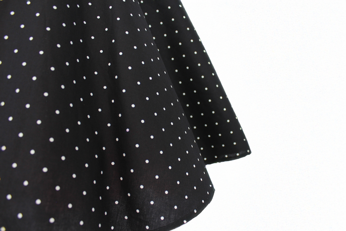 Polka Dot Black & White Sweetheart Cocktail Strap Dress