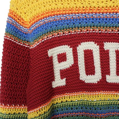 Polo Ralph Lauren Multicoloured Striped Linen Knit Logo Jumper