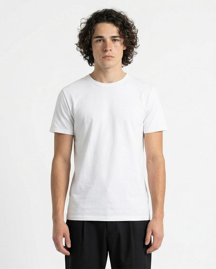 Ravin Essential Crewneck Tee in Optic White - 21212