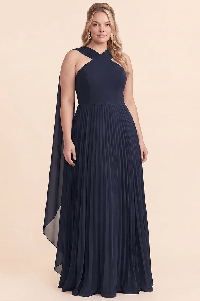 Renata Dress in Navy - Plus