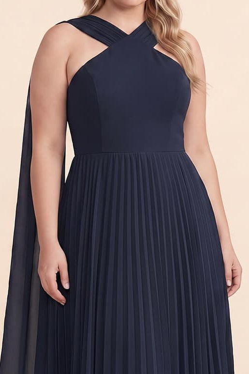 Renata Dress in Navy - Plus