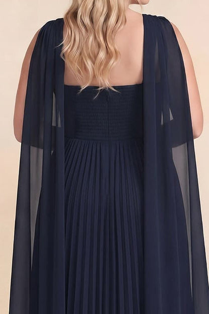 Renata Dress in Navy - Plus