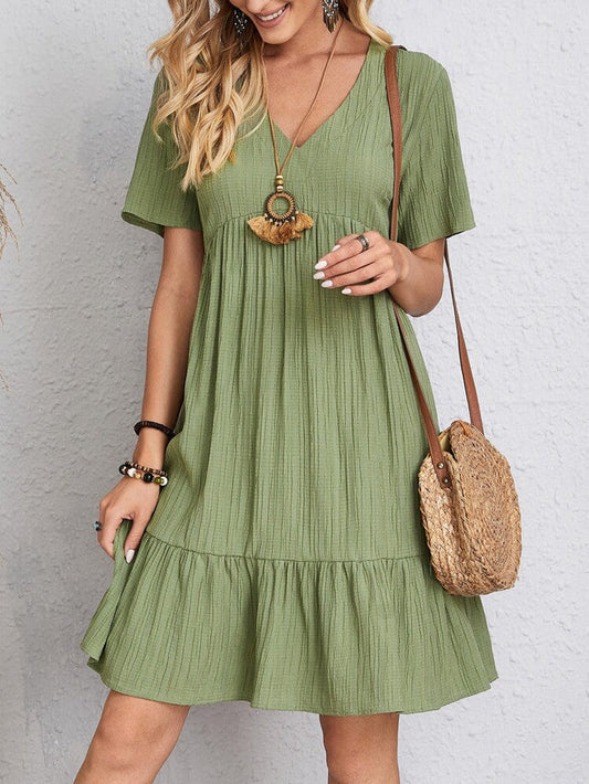 SANDRA | ELEGANT DRESS WITH TUMMY COVERAGE