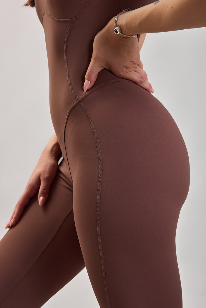 SELENE CROSSBACK ONESIE BROWN