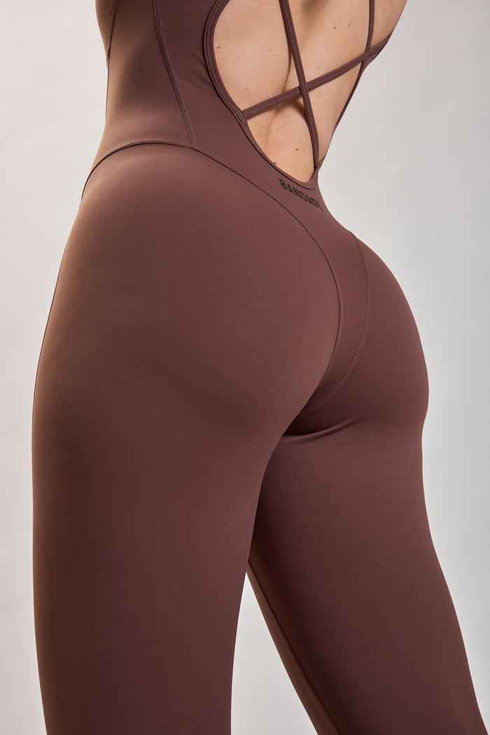 SELENE CROSSBACK ONESIE BROWN