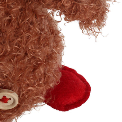 close up shot of padded felt feet on highland cow decoration