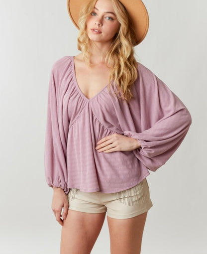 Solid Babydoll Top