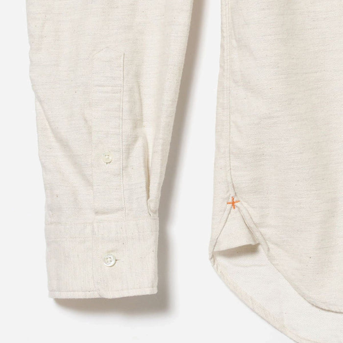 SOLID FLANNEL SHIRT - OFF WHITE