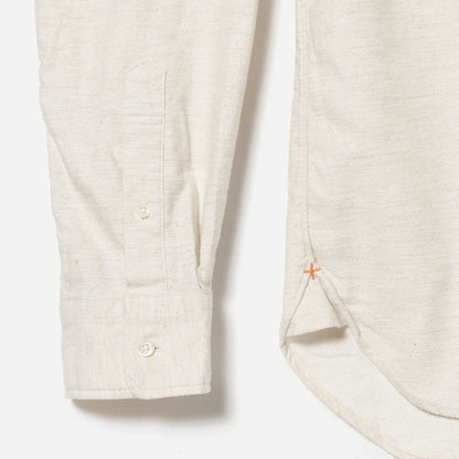 SOLID FLANNEL SHIRT - OFF WHITE