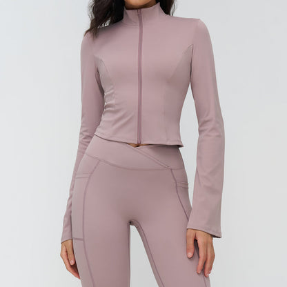SPARK Fashion Flared Sleeves Yoga Fitness Jacket ZC4518