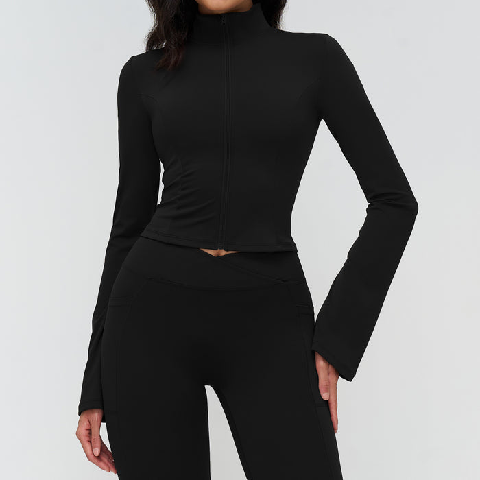 SPARK Fashion Flared Sleeves Yoga Fitness Jacket ZC4518