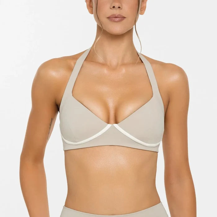 SPARK Halter Neck Shockproof Yoga Bra For Women FNK25156