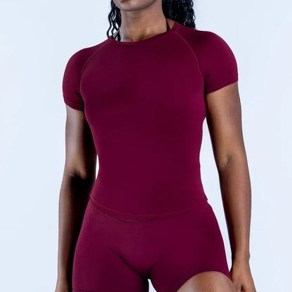 SPARK Seamless High Elasticity Moisture Wicking Fitness Short Sleeve OD6396
