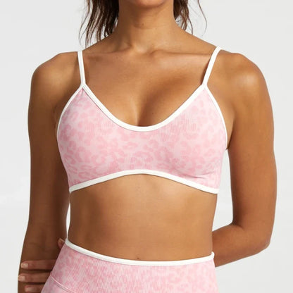 SPARK Seamless Leopard-print Yoga Fitness Bra RXW3006-2