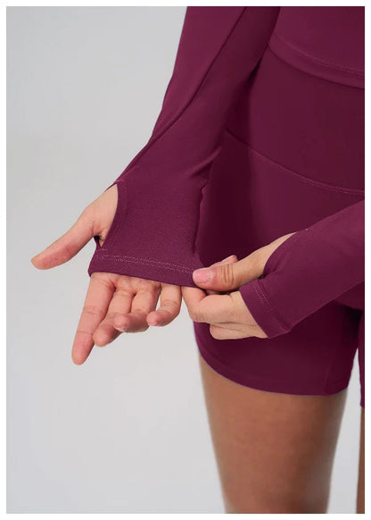 SPARK Summer Buttery-Soft Brushed Yoga Fitness Long Sleeve Yoga Top ZC2551
