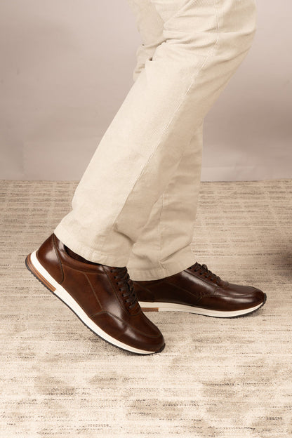 Spencer Brown Leather Sneakers | Oswin Hyde