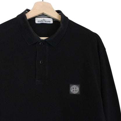 Stone Island AW 2015 Black Long Sleeve Compass Polo Shirt