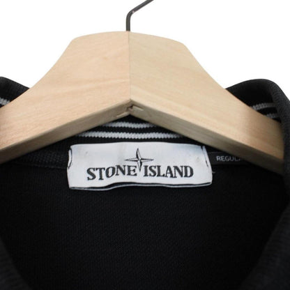 Stone Island AW 2015 Black Long Sleeve Compass Polo Shirt