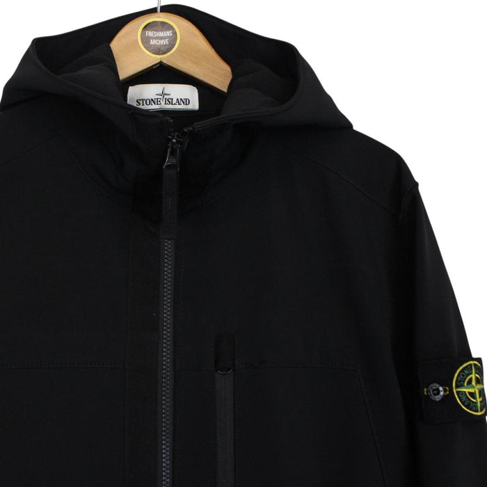 Stone Island AW 2018 Black Soft Shell-R Full Zip Jacket