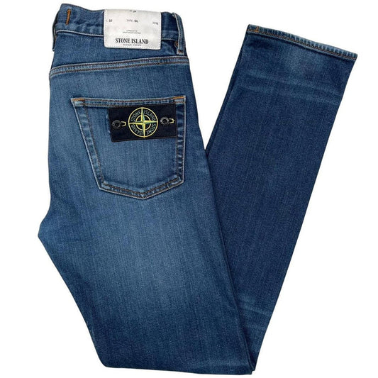 Stone Island AW 2019 Blue Slim Fit Denim Jeans