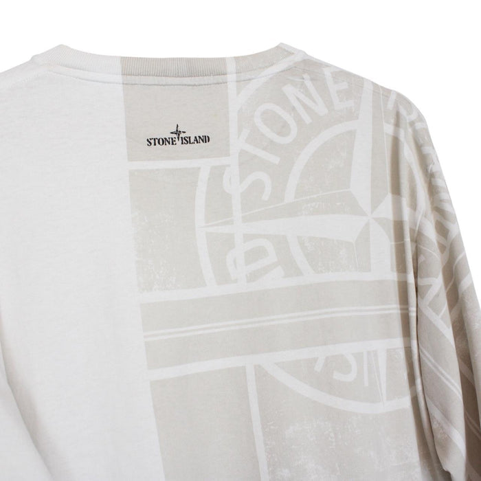 Stone Island AW 2021 White Long Sleeve Compass T-Shirt