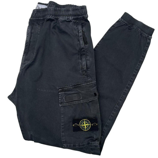 Stone Island AW 2021Black RE-T Fit Cargo Trousers