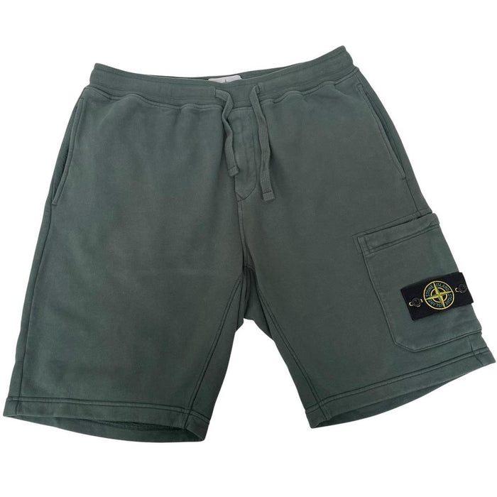 Stone Island AW 2022 Green Cotton Jogger Shorts