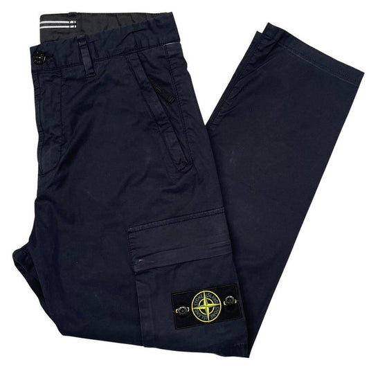 Stone Island AW 2022 Navy Blue RE-T Fit Cargo Trousers