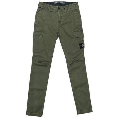 Stone Island AW 2022 Green Skinny Fit Cargo Trousers